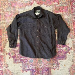 Vintage Field and Stream Men’s Large Buttoned flannel Shirt - gray